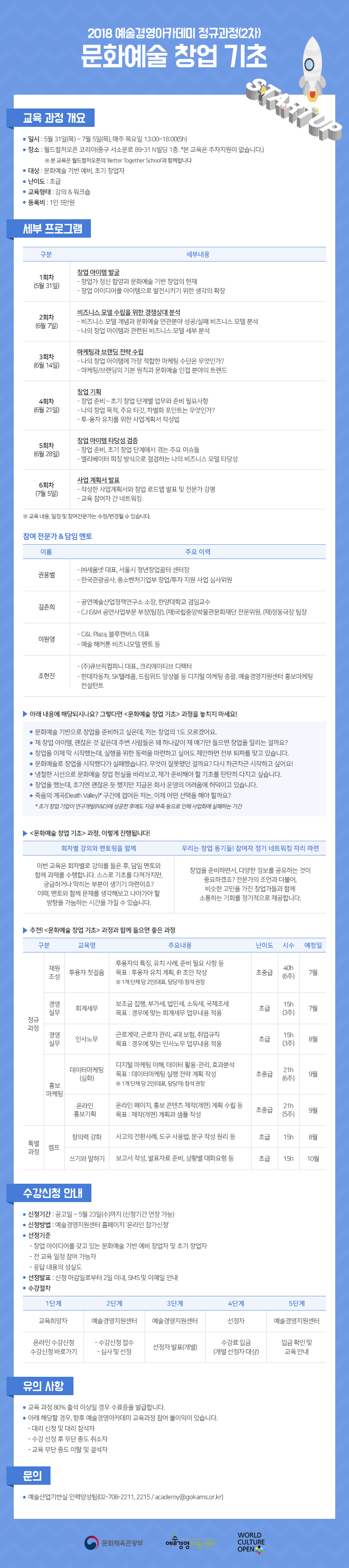 [2018 예술경영아카데미 정규과정 2차] 아트펀드레이저 양성(심화) 과정