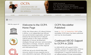 Observatory of Cultural Policies in Africa http://www.ocpanet.org/