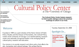 Cultural Policy Center at the University of Chicago   http://culturalpolicy.uchicago.edu/