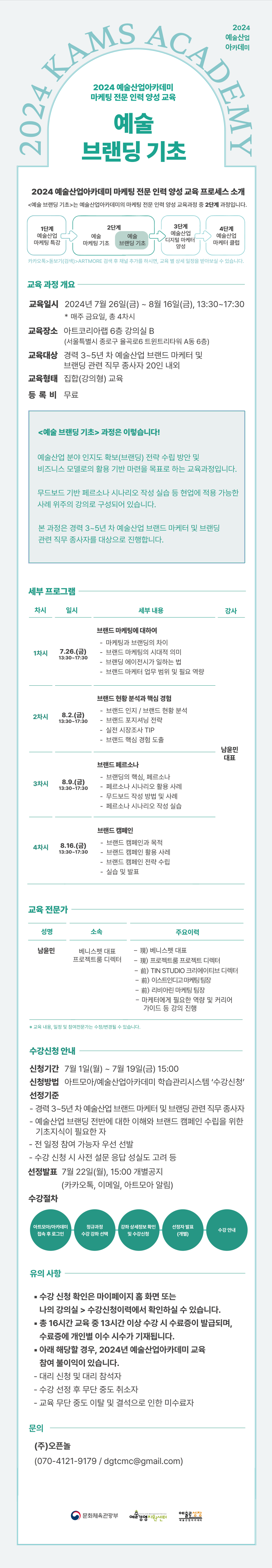 2024 예술산업아카데미 <예술산업 브랜딩 기초>