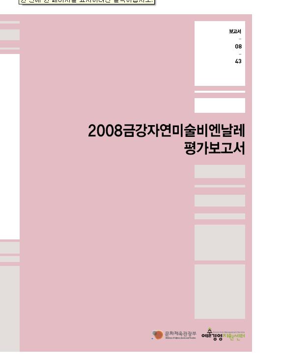 2008금강자연미술비엔날레 평가보고서 